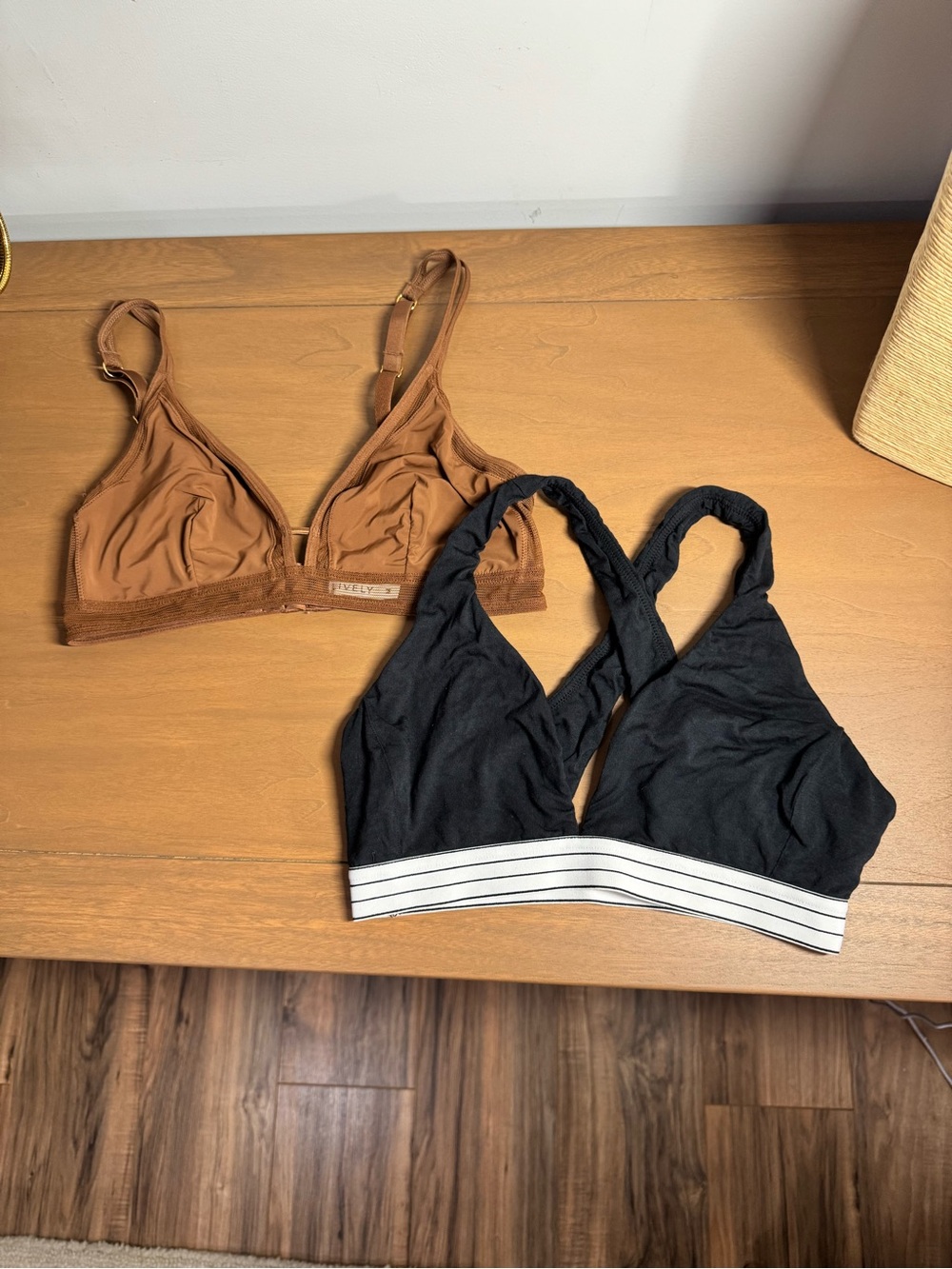 Lively Black & Brown Wireless Bralette Duo